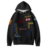 fashion mens clothing hoodie popular womens hoodie street world greeting harajuku fun sweatshirt casual brand design black top