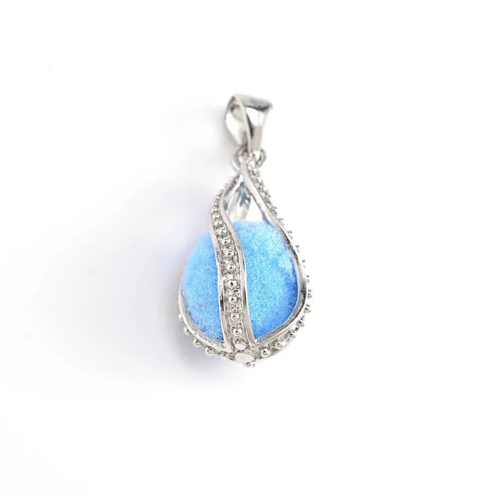 Античное серебряное ожерелье с диффузором медальон для Помпона войлочный шар