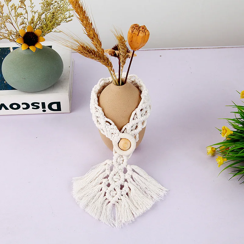 

Accessories Cortina Nordic Curtains Tie Rope Tiebacks Cotton Rope Leaf Macrame Curtain Straps for Hotel Bohemian Home Decoration