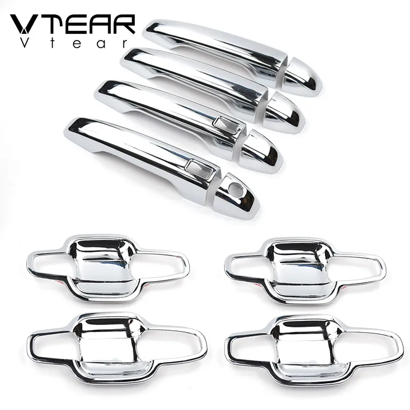 Vtear Джили Атлас Дверная ручка Крышка наружная дверная чаша хромированная Накладка для стайлинга внешние