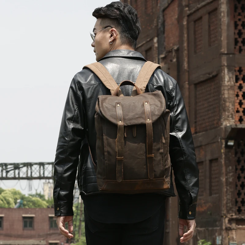 Холщовый рюкзак альпинистский походный сумки водонепроницаемая сумка для