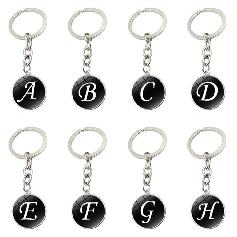 Алфавитная цепочка для ключей кольцо 26 Английских Букв брелки автомобильный