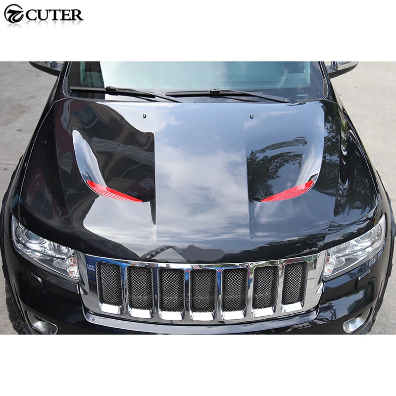 SRT8 стиль кузова автомобиля Комплект стекловолокна крышка капота двигателя для