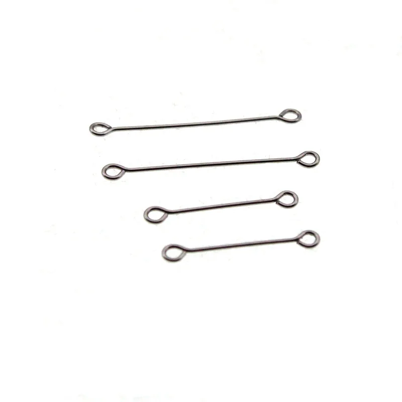 

100pcs/lot No Fade Stainless Steel Double Holes Eye Pins Findings Eye Head Pins For Jewelry Making DIY Supplies Accessories