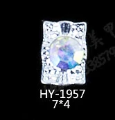 HY-1957 10pcs 10 шт./лот, сплав дизайн ногтей 3d плоские цветы бриллианты жемчужные ювелирные изделия Стразы украшения для ногтей - Цвет: HY-1957 10pcs