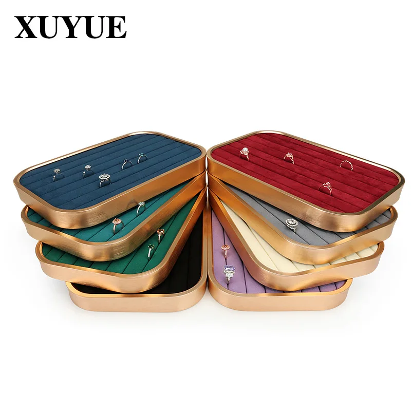 Ring Earrings Jewelry Tray Display Jewelry Props Jewelry Tray Spot Manufacturer Jewelry Display Tray Metal Round Edge