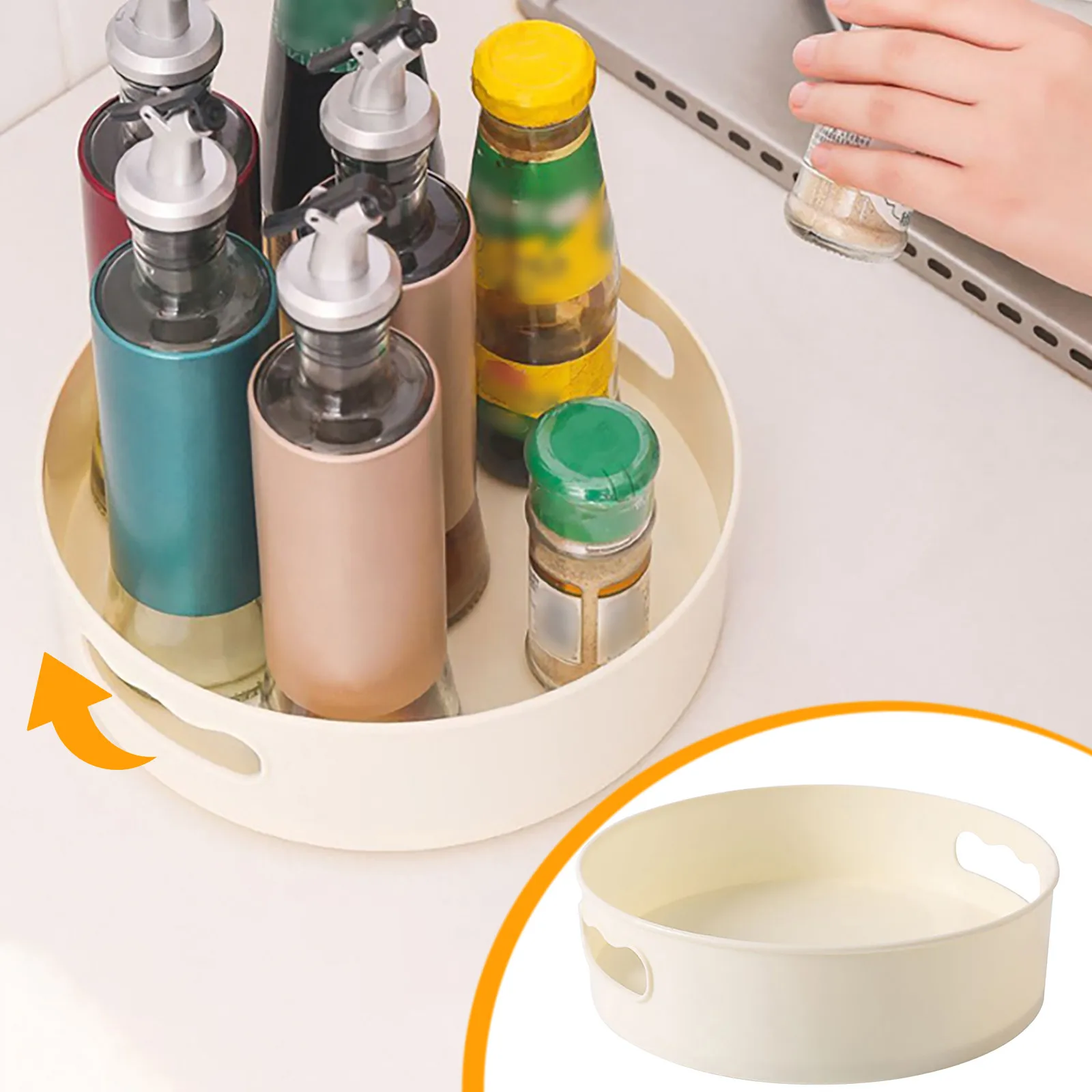 Повернуть для хранения Коробка многоцелевой лоток Кухня полка коробка Ванная