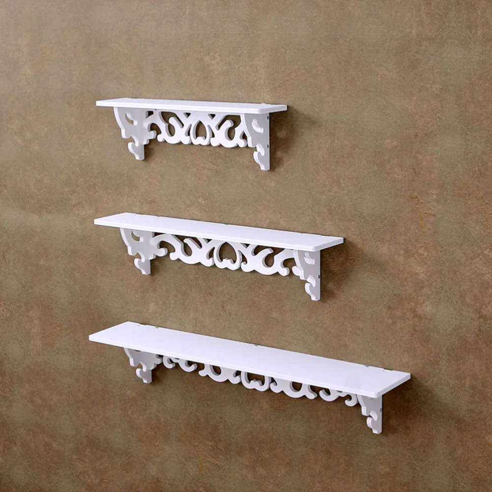 

1 Set of Wooden Board Rack Wall Storage Partition Board Multi-purpose Storage Shelf for Room Living Room