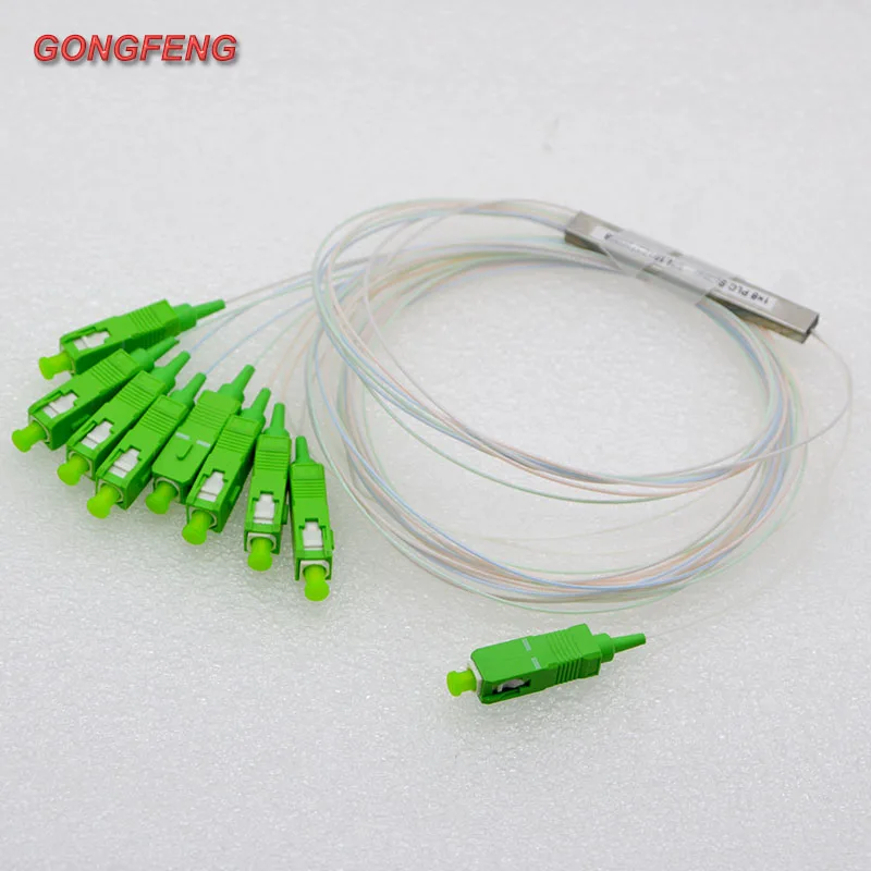 30pcs New Single Mode Mini PLC Fiber Optical Splitter SC UPC/APC 1: 8 Differential Optical Fiber Splitte Special Wholesale