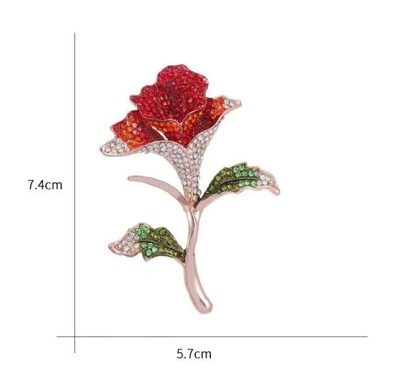 

Vintage Style Brown Woman Austrian Crystal Orchid Flower Art Nouveau Brooch Pin Gifts For Women Aka Sorority Lapel