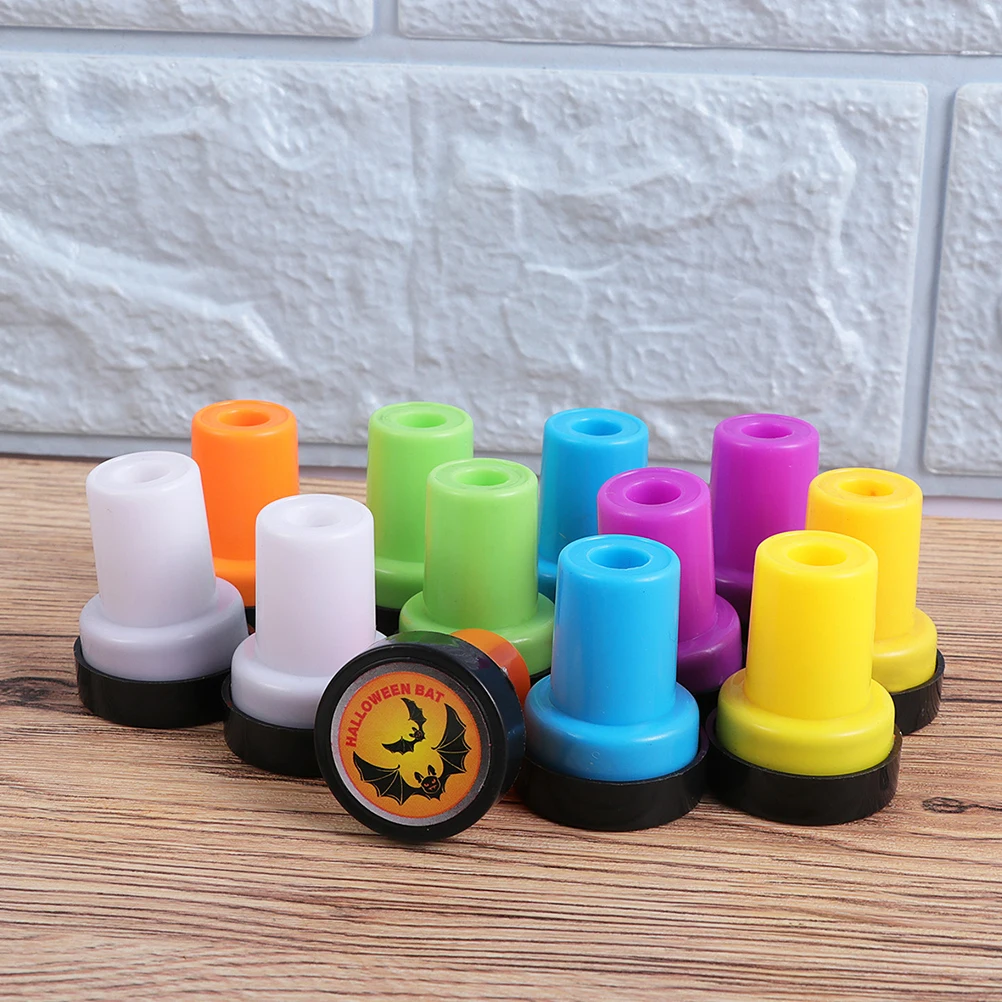 

8pcs Halloween Elements Stamp Toy Stamper Cartoon Cute Creative Plastic Halloween Stamps Party Decorations For Kids Children
