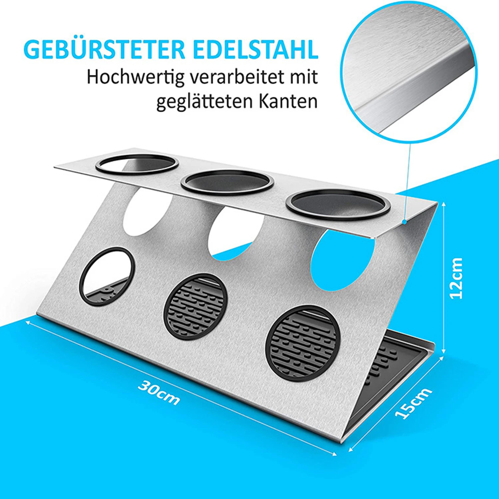 

Bottle Holder Stable Bottle Stainless-Steel Drainer Protective Drainer Drying Rack Safe Durable Bottle Drainer Rack Home