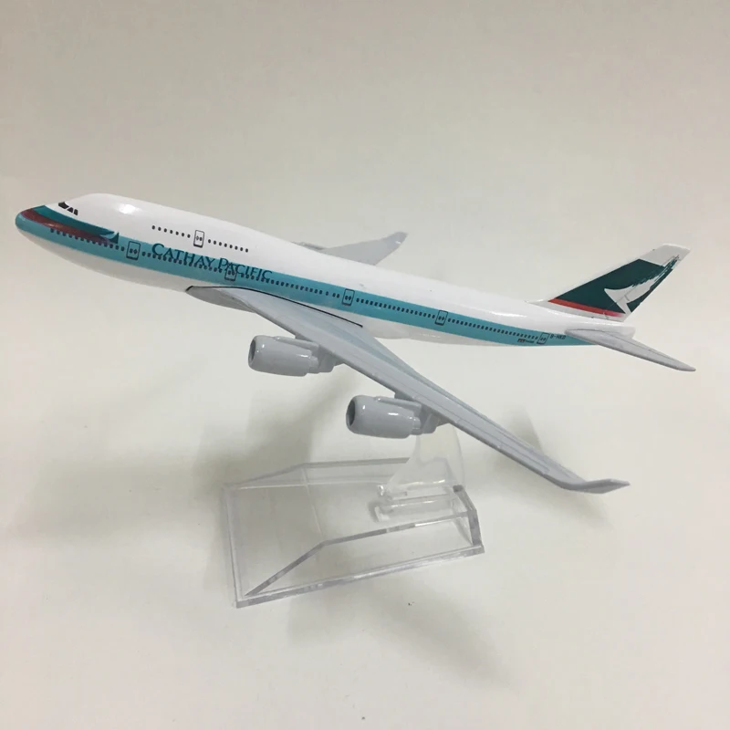 Металлическая авиамодель Cathay Pacific B747 16 см авиационного самолета в Гонконге
