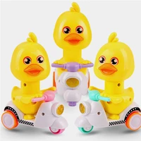 push small yellow duck toy children pull back car boy motorcycle small car baby inertia car douyin celebrity style