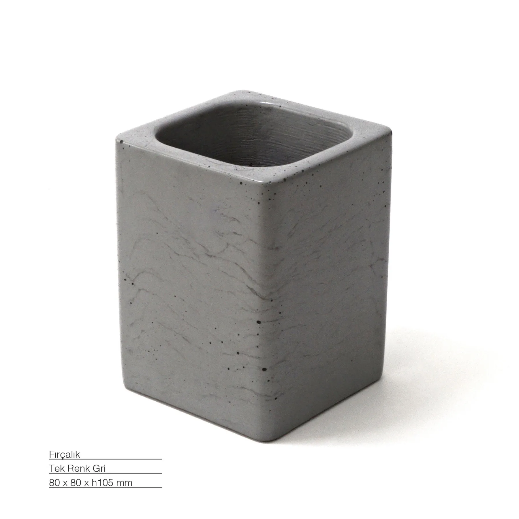 

Penholder Light Gray Decorative Concrete Penholder Square