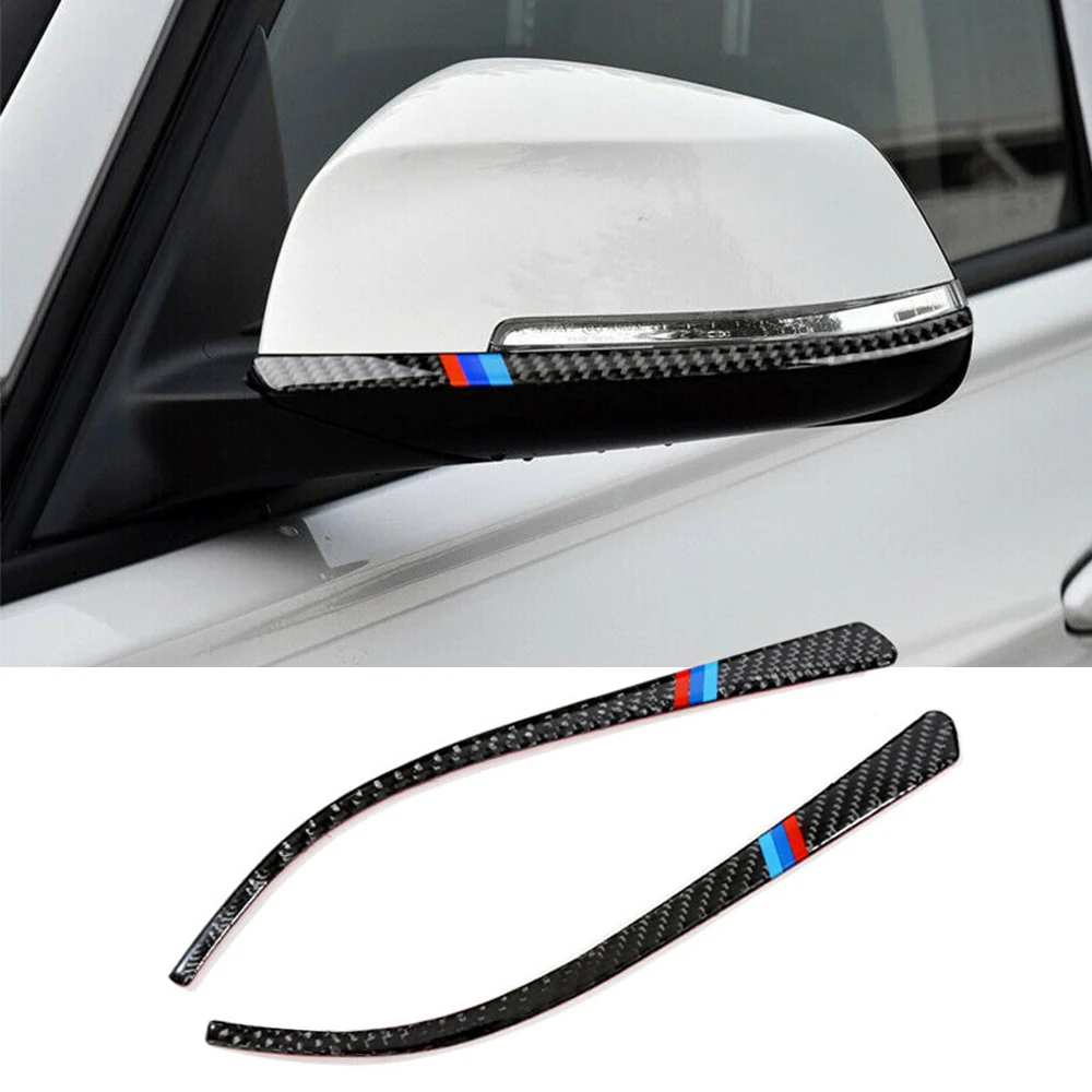 2 шт. наклейки из углеродного волокна для зеркала заднего вида BMW|Зеркала и крышки|