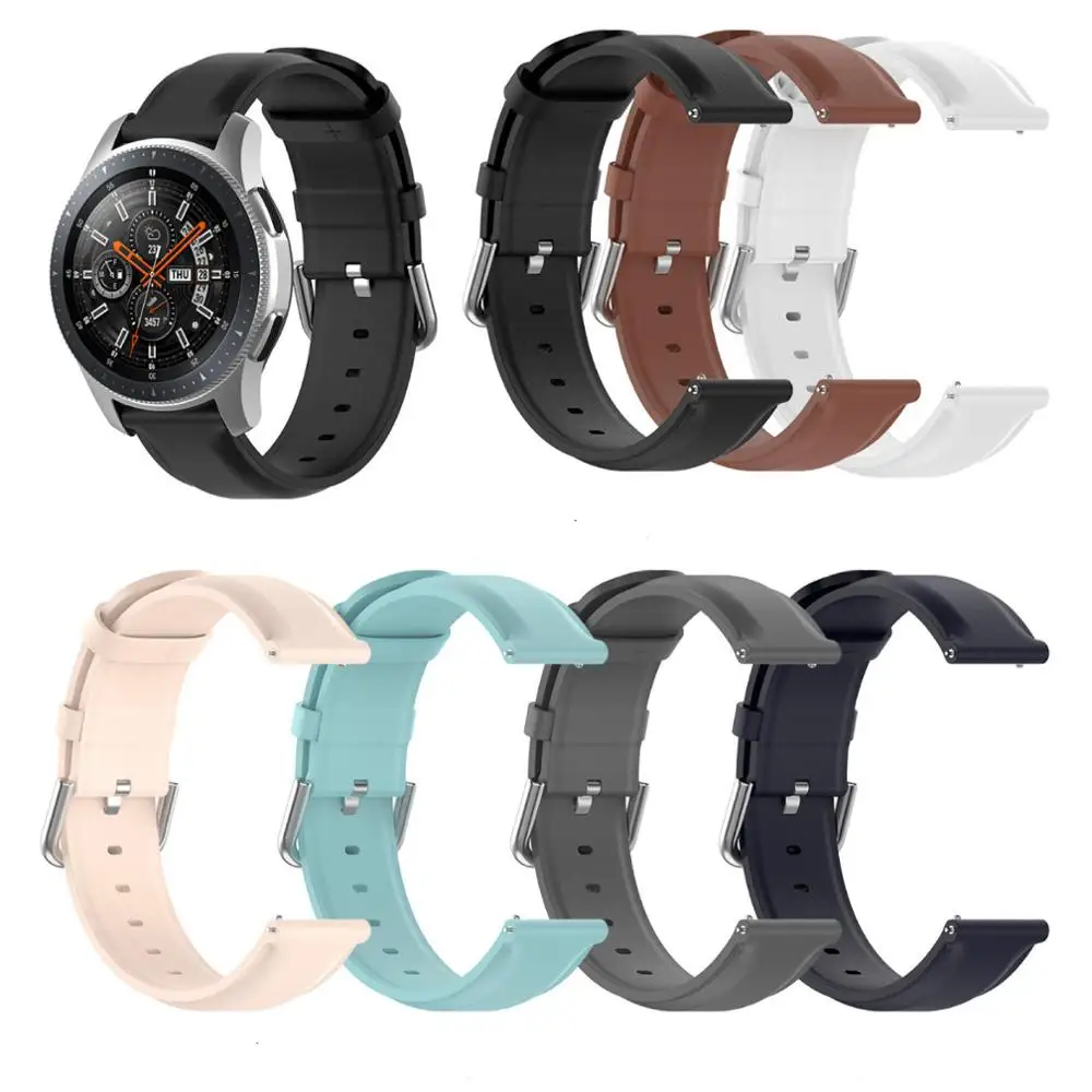 20 мм кожаный ремешок для часов Xiaomi Huami Amazfit GTR 42 мм/BIP/GTS браслет Samsung Galaxy active
