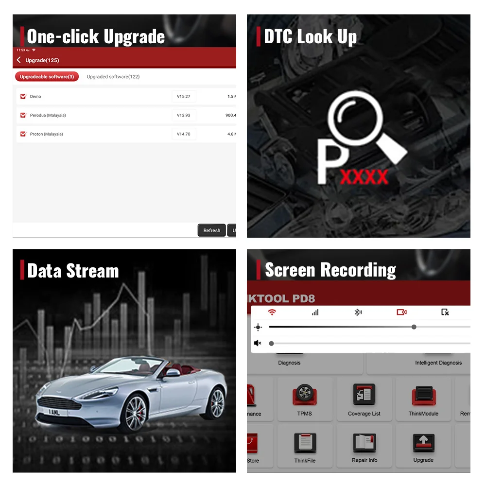 THINKCAR Thinktool PD8 Профессиональный сканер OBD2 28 Сервис сброса ECU Coding Code Reader Полная
