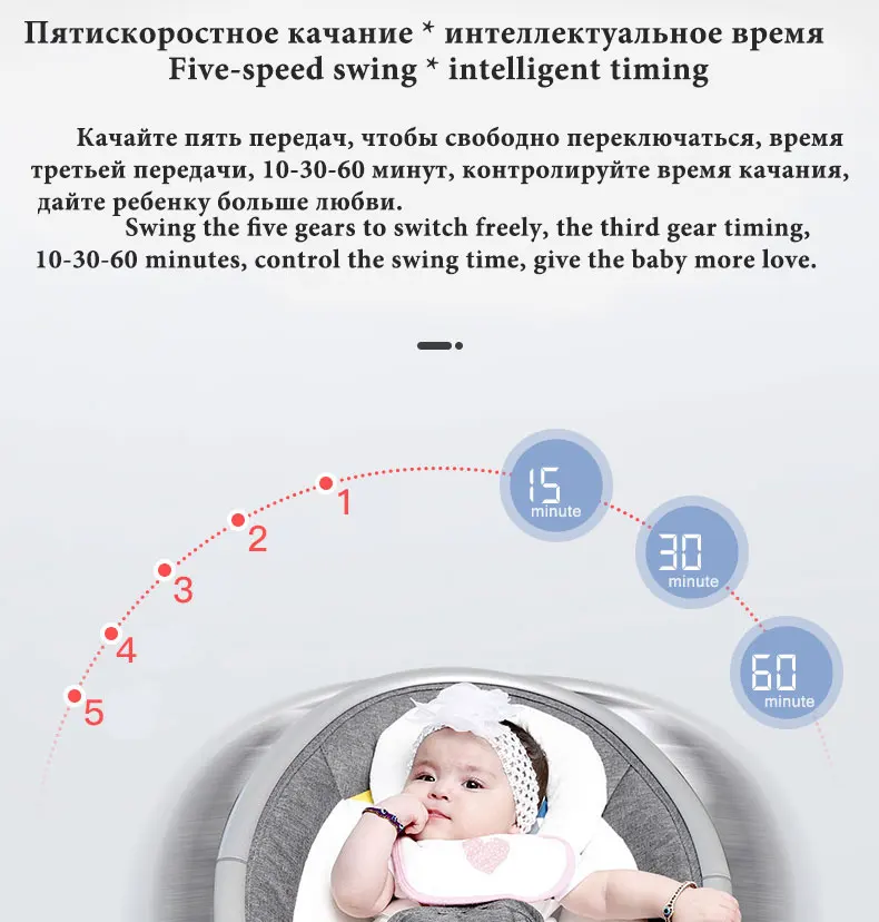 Электрокачели детское кресло-качалка 0-3 Детская электрическая колыбель кресло-качалка успокаивающий артефакт ребенка спящий новорожденный спящий