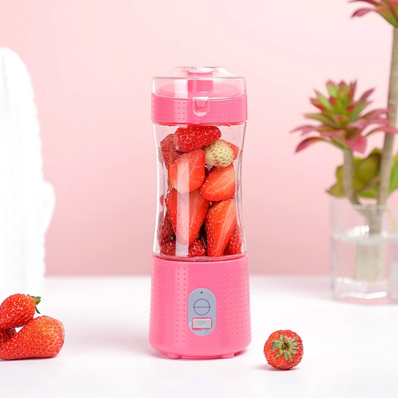 

380ml Portable Electric Blender USB Rechargeable Juicer Cup Smoothies Mixer Fruit Squeezer Machine for Home Travel