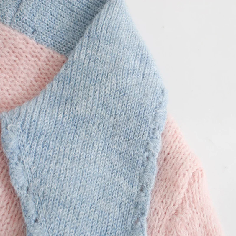 

YNZZU Cardigan Sweaters Tops Women 2020 Autumn New Wool Knit Loose Casual Long Sleeves Pink Button Jacket AT666