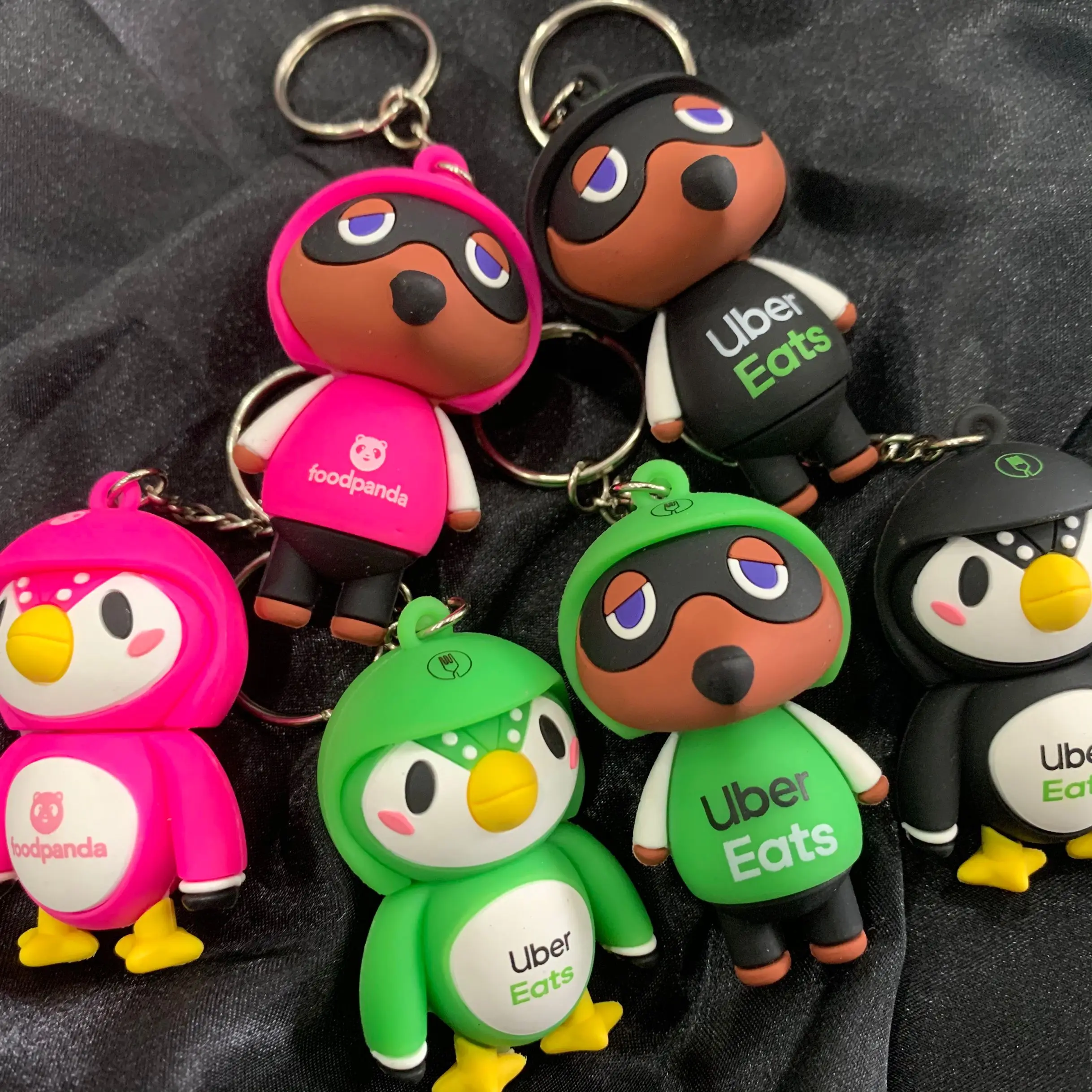 Новое поступление симпатичный брелок для ключей из ПВХ с куклой в виде животного