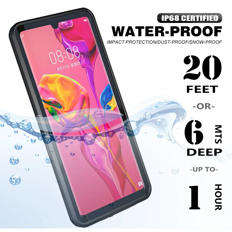 

Противоударный Водонепроницаемый чехол для Huawei P40 Pro P30 Lite Mate 20 Pro, мягкий силиконовый чехол для Huawei P30 Pro P20 Lite Mate 30 Pro