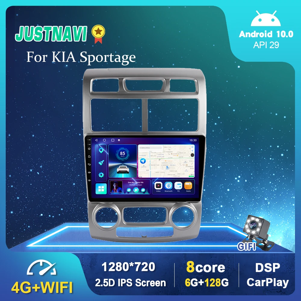 Автомобильный радиоприемник 9 дюймов для KIA Sportage 2005 2006 2007 Android 10 0 мультимедийный