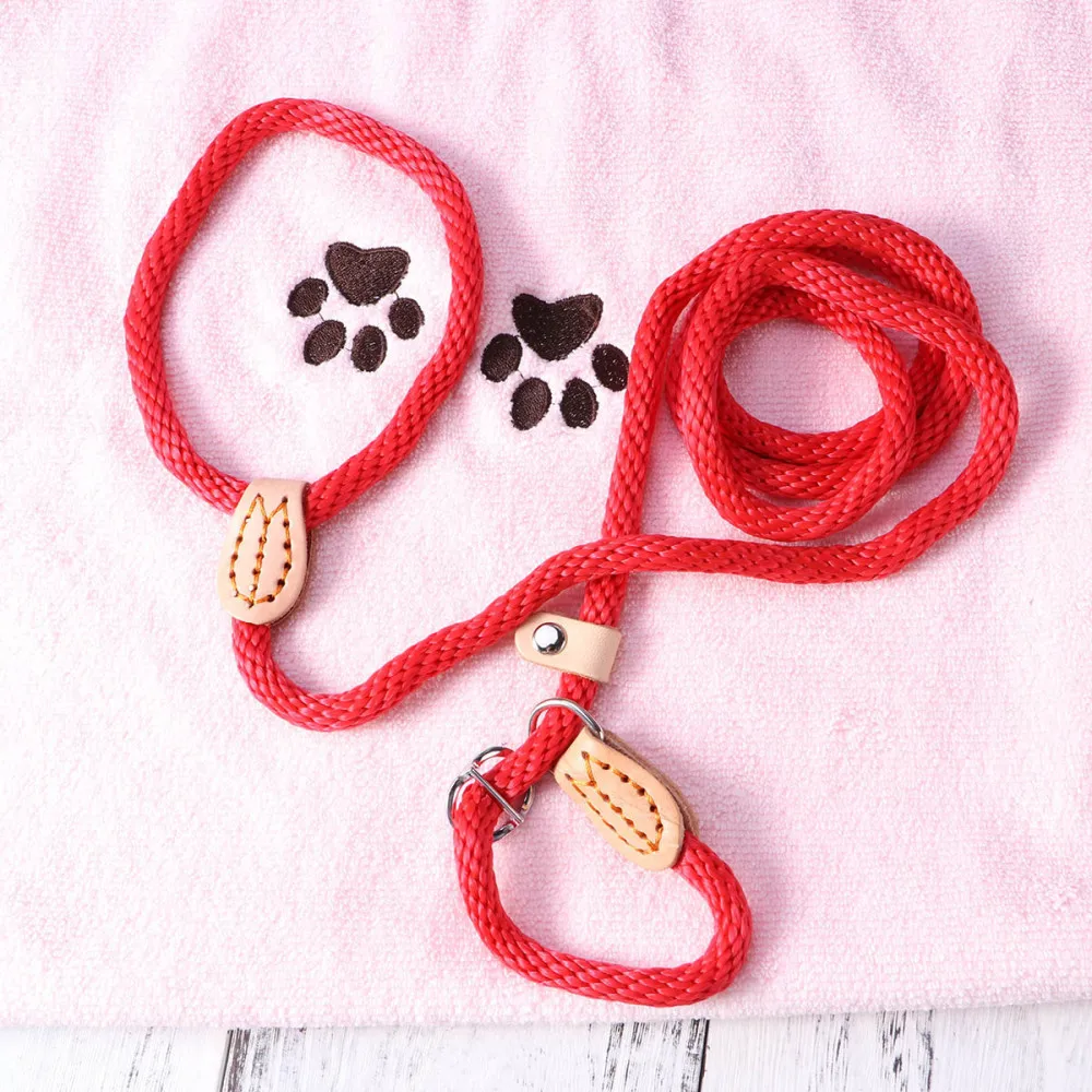 

Nylon Dog Training Leash Collar Lead Rope for Pets Training (Beige)
