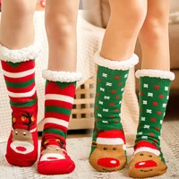winter family fuzzy women slipper socks thick carpet fluffy warm home slippers christmas cartoon floor shoes 24 colors