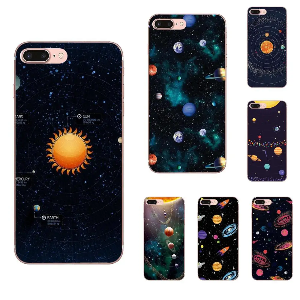 Глянцевая солнечная система Space Planet Stars для Motorola Moto G G2 G3 G4 G5 G6 G7 Plus Xiaomi Redmi Note 8 8A 8T 10