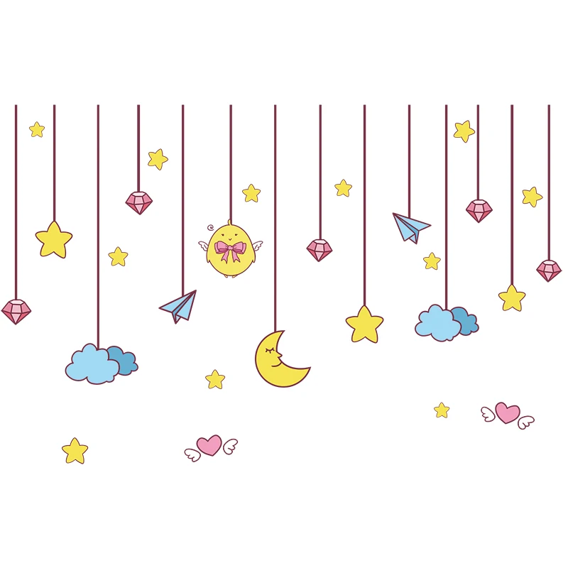 

[SHIJUEHEZI] Cartoon Animals Wall Stickers DIY Ornaments Wall Decals for Kids Rooms Baby Bedroom Nursery Home Decoration