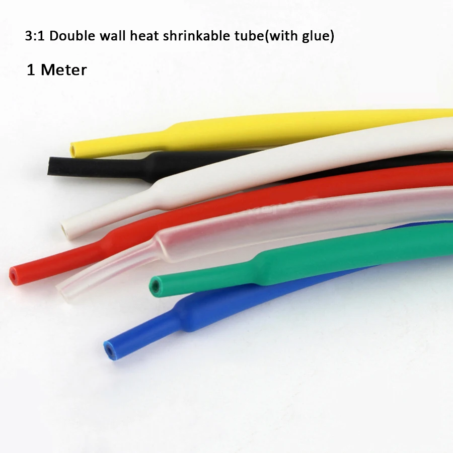 

1Meter 9.5-65mm 3:1 Heat Shrink Tube With Glue Dual Wall Adhesive Lined Sleeve Wrap Tubing Diameter Multiple Color