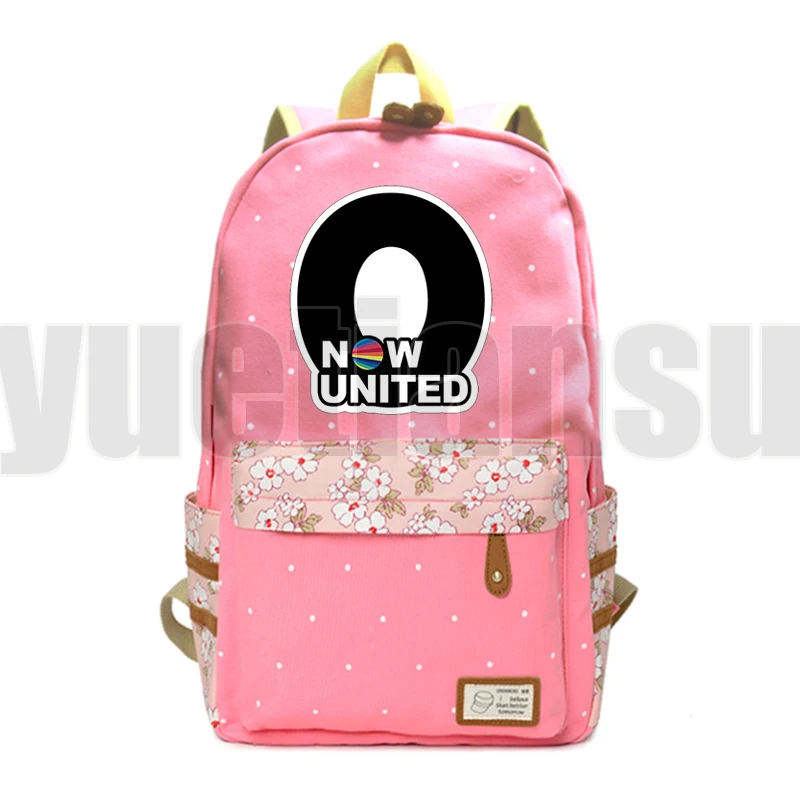 

Fashion UN Team Backpack Floral Canvas Now United Bag Pack Bookbag School Bags for Teenage Girls Anime Now United-Better Album