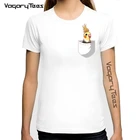 Новинка, женская футболка VagaryTees с оригинальным карманом, женская футболка с рисунком, летняя Милая стильная футболка