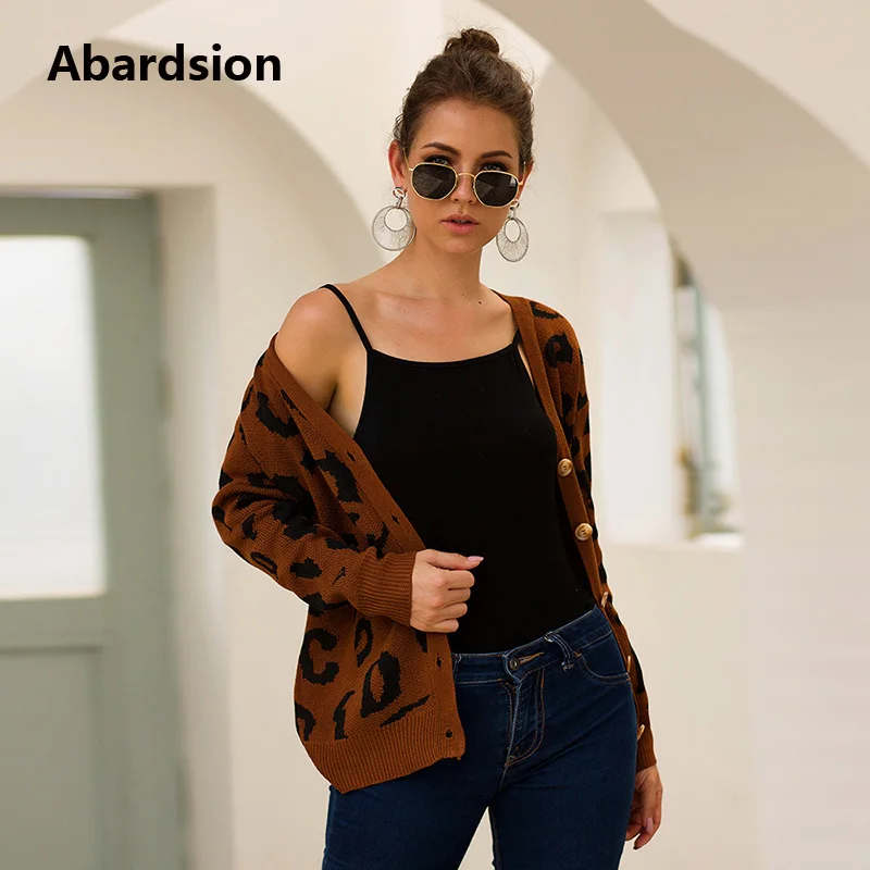 Женский вязаный кардиган Abardsion однобортный Кардиган с шалью на осень и зиму 2019| |