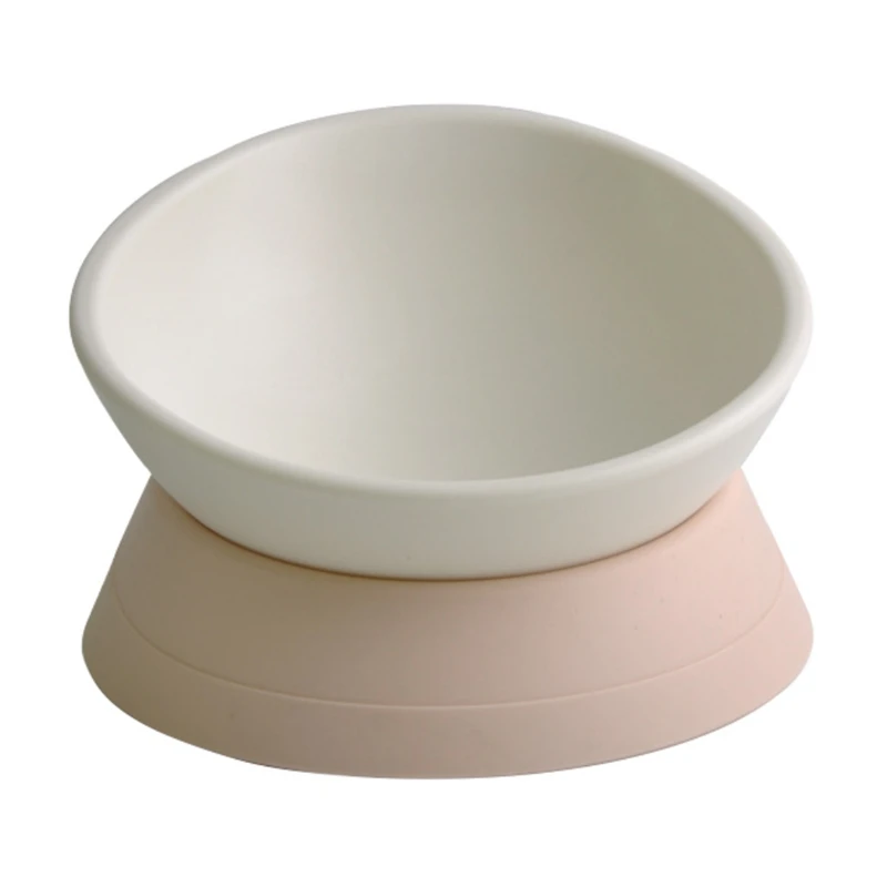 Миска для кошек и собак нескользящая чаша с наклоном плоская домашних