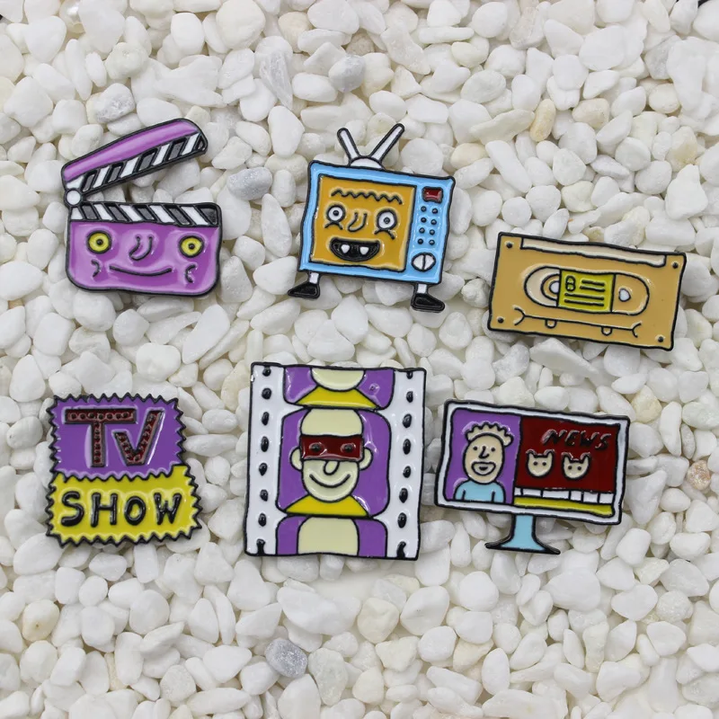 XEDZ мультяшная цветная ТВ-магнитола пленка антенна эмалированная заколка для