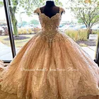 Блестящие платья цвета шампанского для Quinceanera, кружевное бальное платье с блестками, платья для выпускного вечера, милое длинное платье 16 цветов, официальное платье