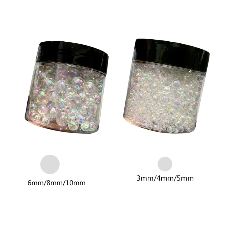 

2021 New Mixed Clear Bubble Ball Beads Resin Filler 3-8mm Rainbow Aurora Beads Fillings 2020 trend