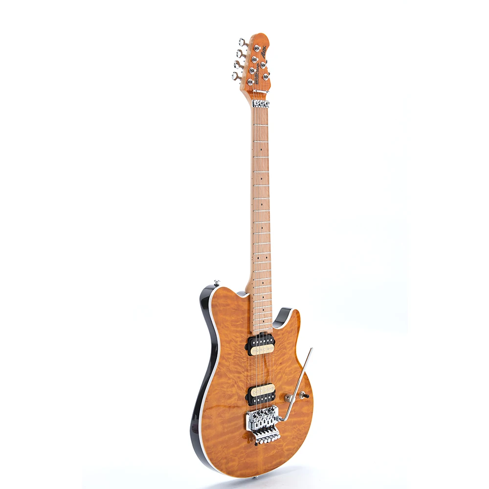 

Электрическая гитара OIP Axis 5A, стеганый кленовый шпон, Floyd Rose Bridge желтого цвета, бесплатная доставка