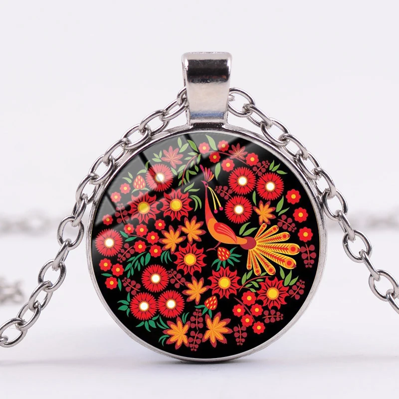 Ожерелье ручной работы разноцветное Цветочное Стекло с фотографиями 2019 |