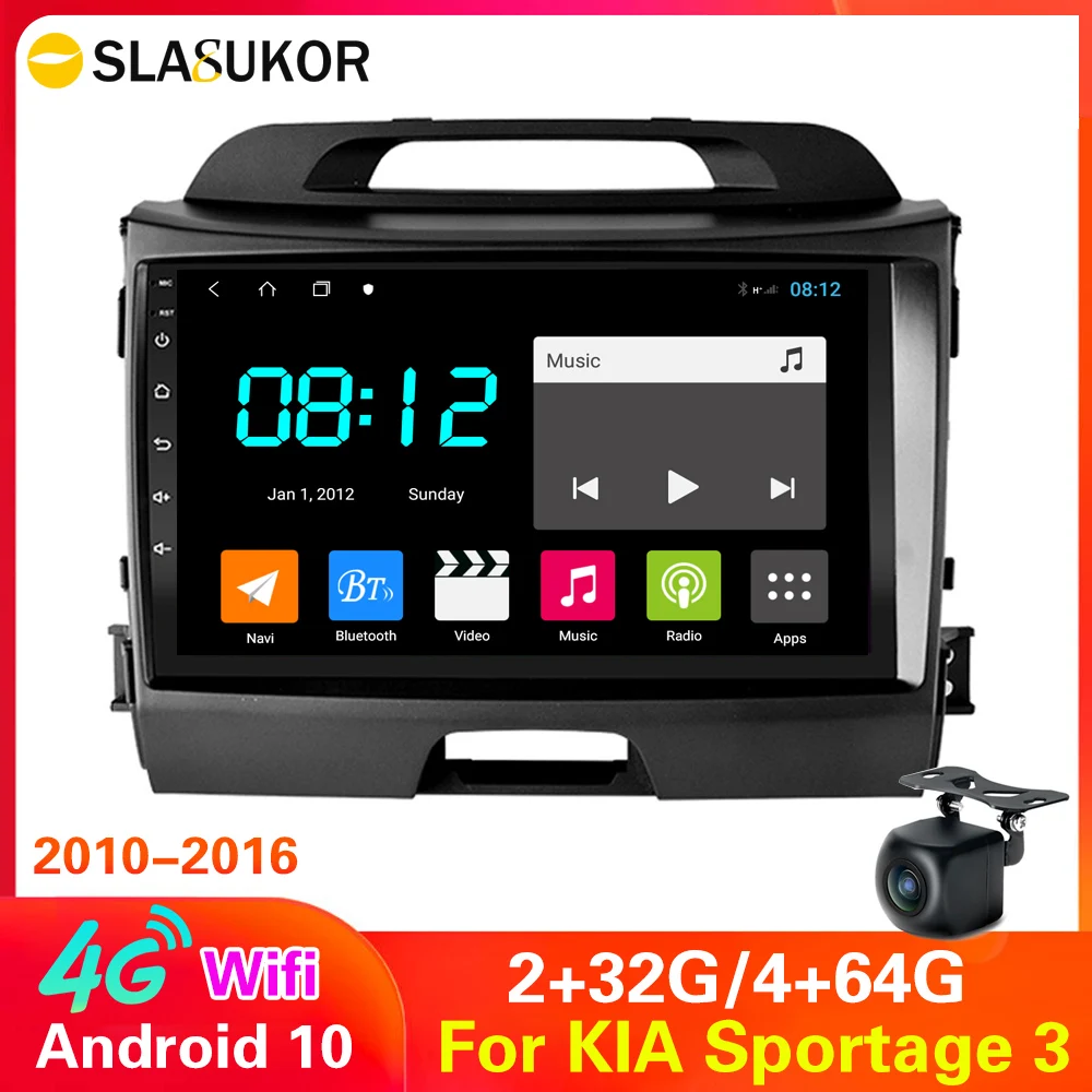 4G сеть 64G Встроенная память Android 10 DSP автомобильный Радио мультимедийный