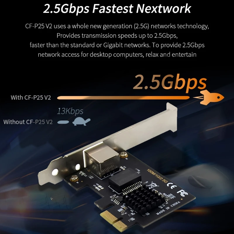 Сетевая карта PCI-E x1 RTL8125B 2 5 ГБ 10/100 Мбит/с | Компьютеры и офис