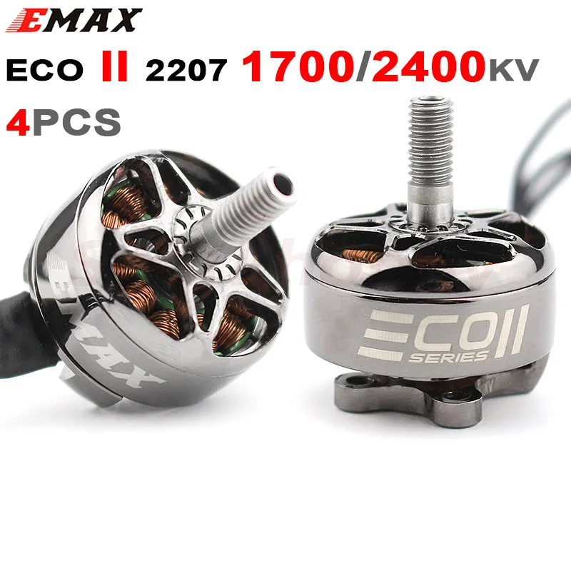 4 шт. обновленный Emax ECO II серии 2207 1700/1900/2400KV 3 6S бесщеточный двигатель мм