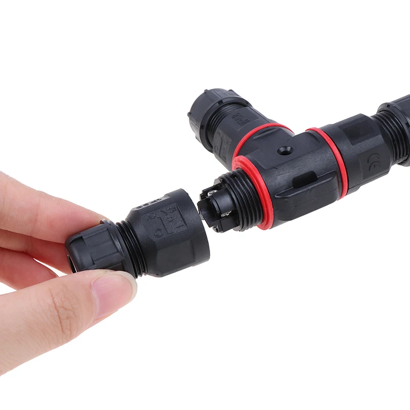 

IP67/IP68 Waterproof connector T Shape 2/3Pin Cable Wire Gland Sleeve connector quick connect waterproof connector