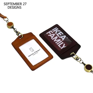 Бейдж мужской, кожаный, 100%