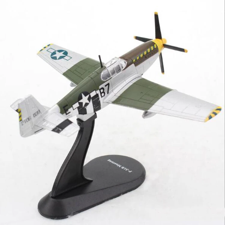 Детские игрушки 1/72 масштаб цинковый сплав самолет P 51B классический модели