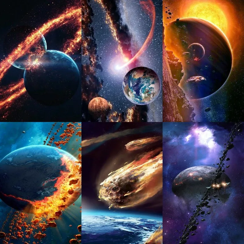 

5D DIY Diamond Painting Space planet landscape Embroidery Full Set Rhinestone Cross Stitch Home Decor