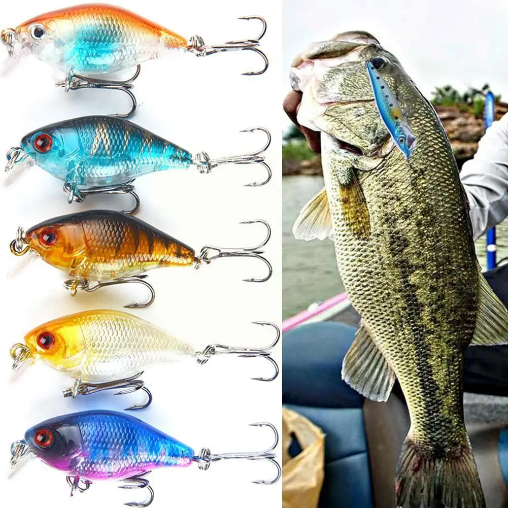 

1pcs Minnow Fishing Lure 40mm 4.6g Crankbait Hard Bait Fishing Jig Accessories Wobbler 2021 Swimbait Tackle Bass Artificial T0j2